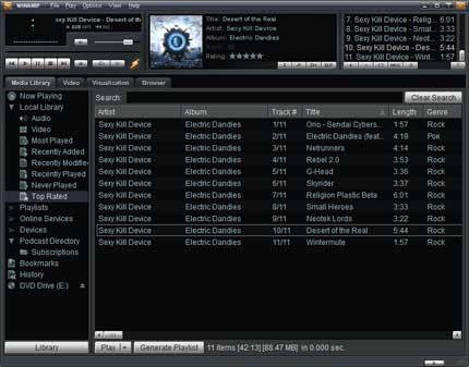 Winamp Freemake Music Box un programma sostituto di Winamp