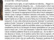 Sarah Nile furiosa Facebook: avete proprio rotto caxxo!