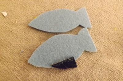 felt food pesce: tutorial