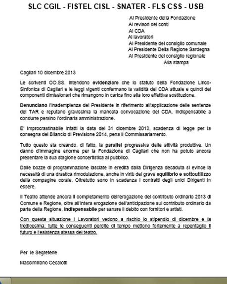 I sindacati denunciano l’ inadempienza del presidente