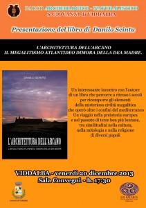 Locandina Presentazione del libro L'Architettura dell'Arcano di Danilo Sci_