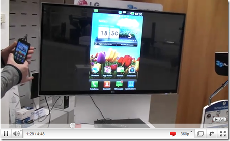 2011 01 14 134711 thumb LG Optimus Dual 2X: test collegamento video HDMI con TV 55 pollici
