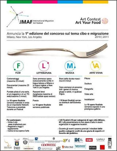 IMAFestival - Segnalazione Bando di Concorso ART YOUR FOOD