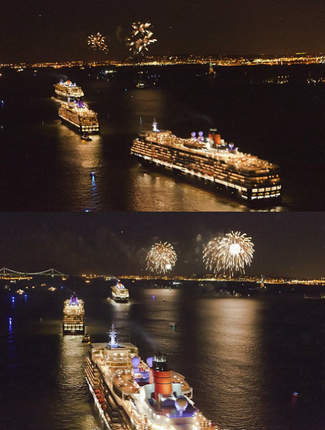 Come da sempre si è svolto il raduno delle cunard a new y...