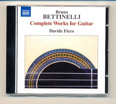 Recensione di Bruno Bettinelli Complete Works for Guitar di Davide Ficco (2011 Naxos 9.70026)