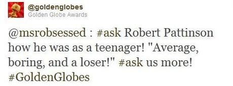 Prime immagini di Robert ai Golden Globes!