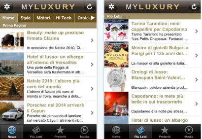 My Luxury su iPhone: il lusso sempre con te