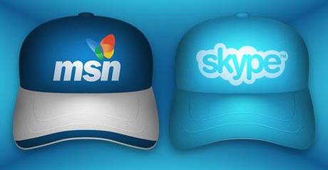 2 icone per MSN e SKIPE a forma di cappellino