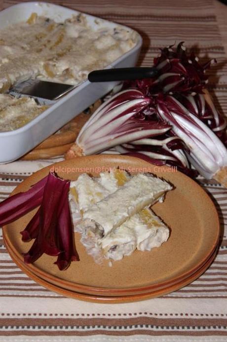 CANNELLONI AL RADICCHIO IN CREMA DI ZOLA di Dolcipensieri