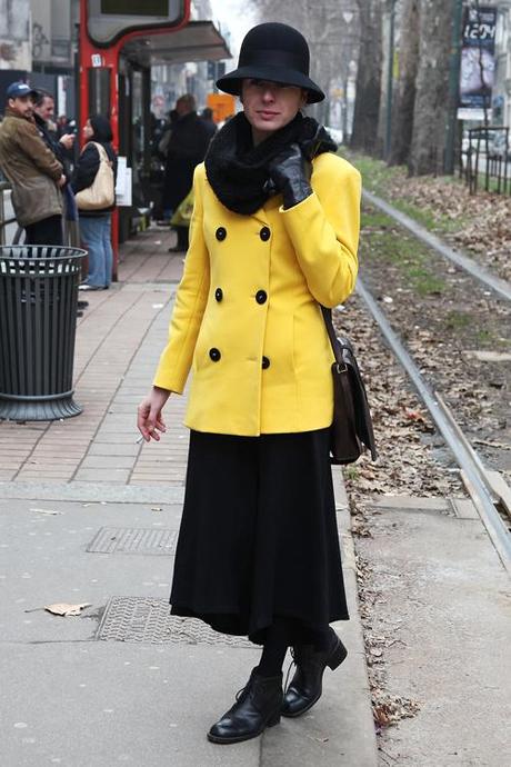 In the Street...Black and Yellow...Viale Piave, Milan