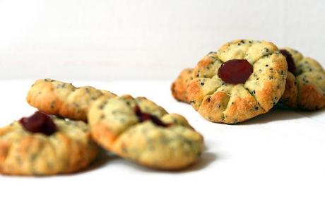 biscuits with poppy-seeds and cranberries