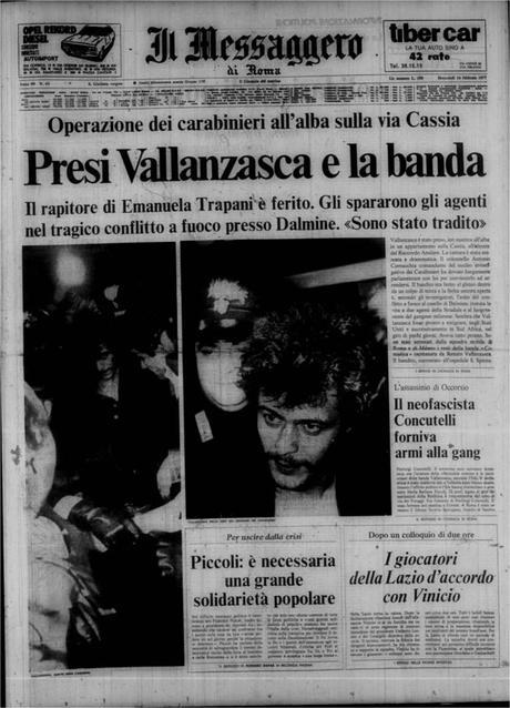 cattura_vallanzasca_il_messaggero_1977 Renato Vallanzasca l’eccezione italiana di una vita dietro le sbarre (non dietro le quinte).