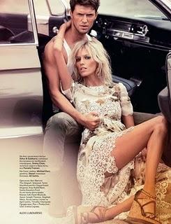 Anja Rubik & Sasha Knezevic in Dolce & Gabbana per Vogue Russia