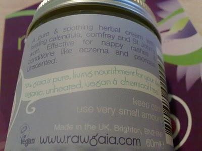 Raw Gaia Living Moisturiser For her babies