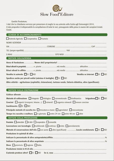 Guida oli di Slow Food, al via le operazioni di raccolta campioni.