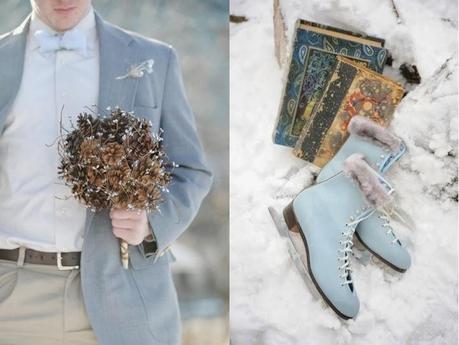 vintage wedding on ice