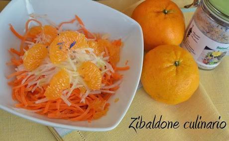 Insalata di carote e daikon al mandarino Insalata di carote e daikon al mandarino