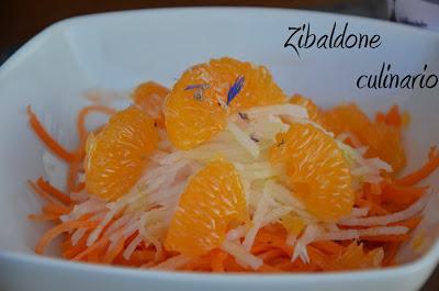 Insalata di carote e daikon al mandarino Insalata di carote e daikon al mandarino