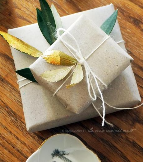 {Natural Wrapping} Foglie chiudi Pacco