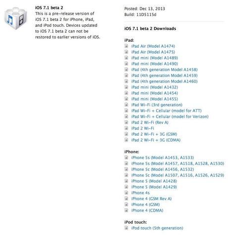 iOS 7.1 Beta 2