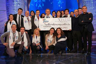 Telethon 2013: raccolti 30,5 milioni di euro durante la maratona Rai