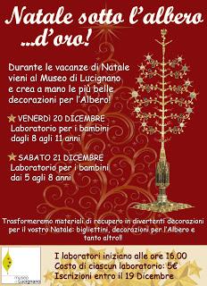 Laboratori di Natale sotto l'albero d'oro di Lucignano