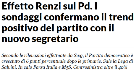 Fantastici Repubblica ed SWG... Il centro-sinistra sale? 