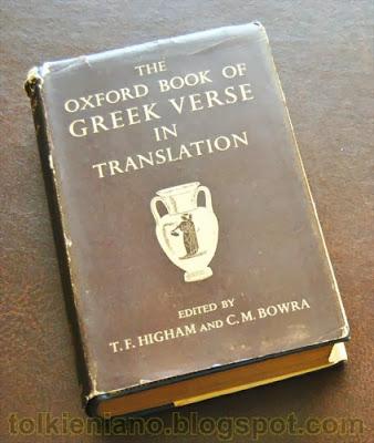 Tolkien e The Oxford Book of Greek Verse in Translation, 1938