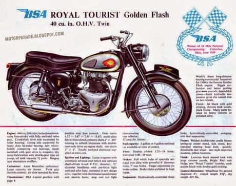 Vintage Brochures: BSA Range 1961 (USA)