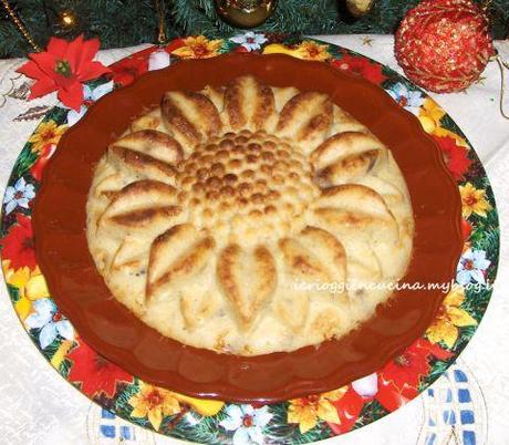 Girasole di patate con prosciutto e formaggio