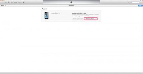 iTunes restore