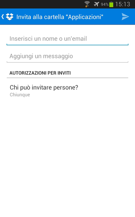 !!! UPDATE!!! Dropbox: introdotta la gestione completa per la condivisione di cartelle. (Smartphone/Tablet)