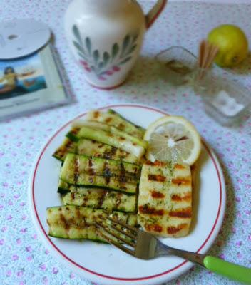 halloumi e zucchine alla piastra