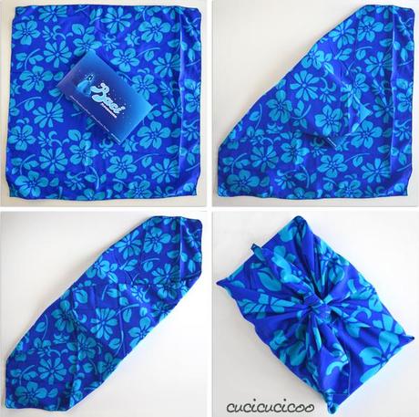 Furoshiki Japanese gift wrapping from a square of fabric