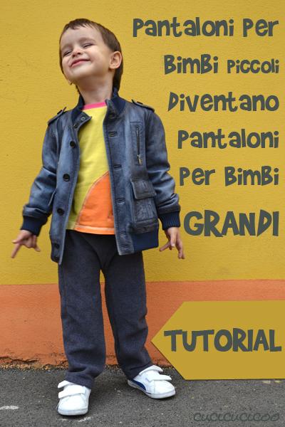 Pantaloni per piccoli diventano per grandi