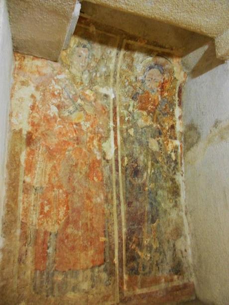 affresco, probabilmente San Lorenzo e San Benedetto