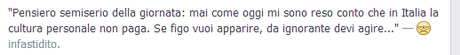 Se figo vuoi apparire da ignorante devi agire