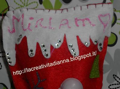 Tutorial calza personalizzata per Natale o per la Befana.