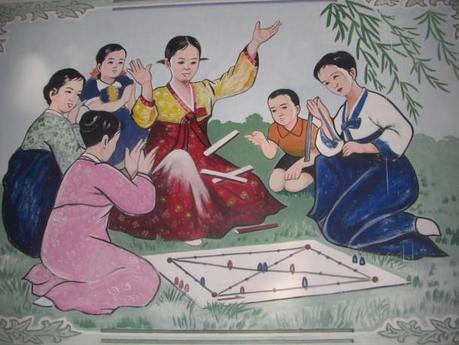 Un antico gioco tradizionale, lo iut-nori, museo di Sariwon