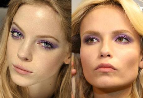 trucco viola sfilata versace