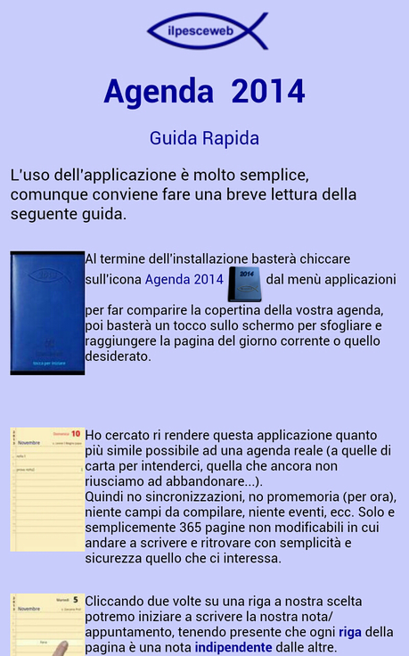 Agenda 2014: una vera e propria agenda tradizionale (Smartphone/Tablet)