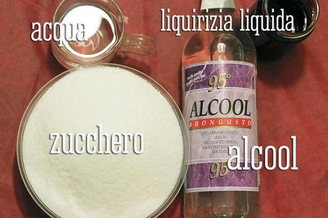 Ingredienti per preparare il liquore alla liquirizia