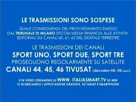 Sospese le trasmissioni di LT Sport Uno, Due e Tre sul digitale terrestre
