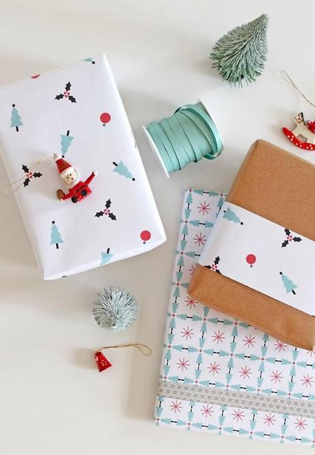 Christmas wrapping paper free printable