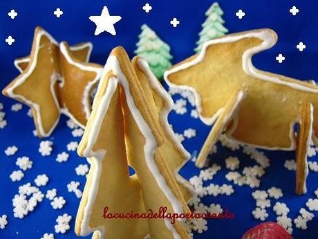 Biscottini della notte di Natale in 3 D allo zenzero e spezie dolci
