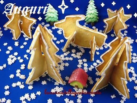 Biscottini della notte di Natale in 3 D allo zenzero e spezie dolci