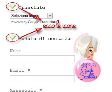 Come inserire un'icona ai titoli della sidebar