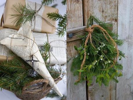 green and white decorations