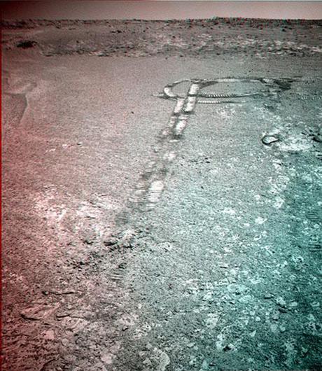 Opportunity sol 3514 NavCam anaglyph