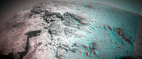 Opportunity sol 3492 Front Hazcam anaglyph